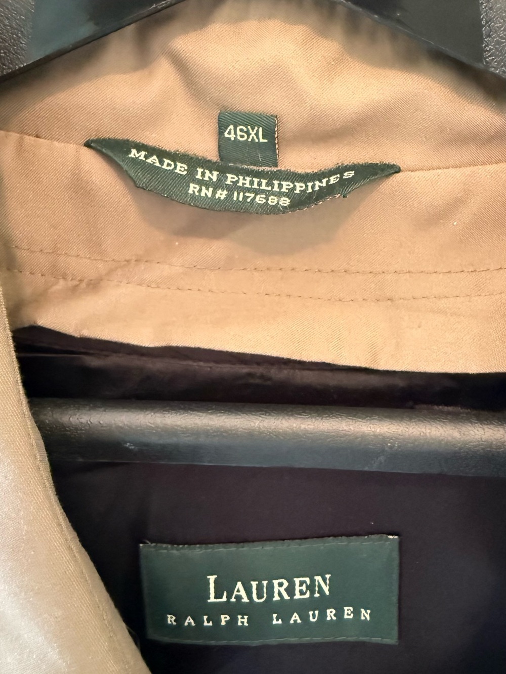 Ralph Lauren Khaki/Tan Long Trench Coat - Picture 2 of 6